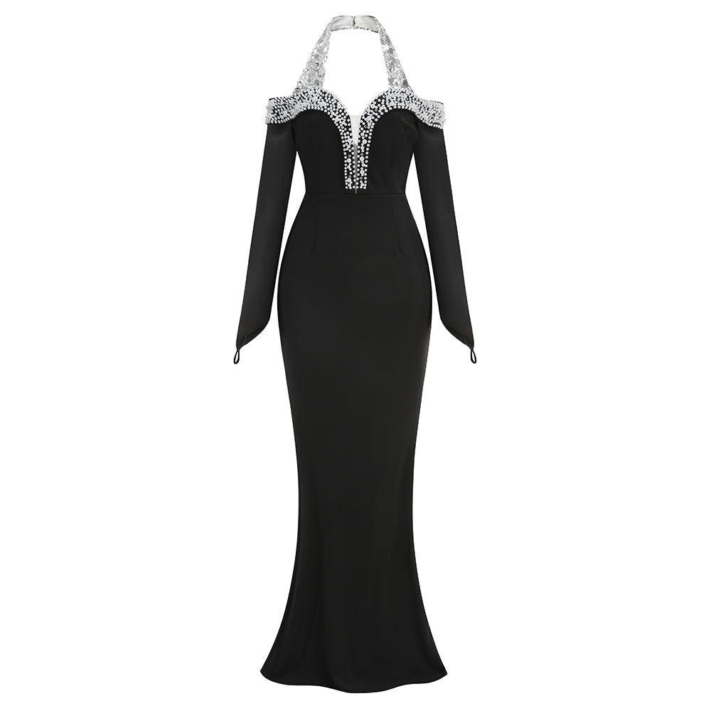 Monica Göksel İşlemeli Maxi Elbise