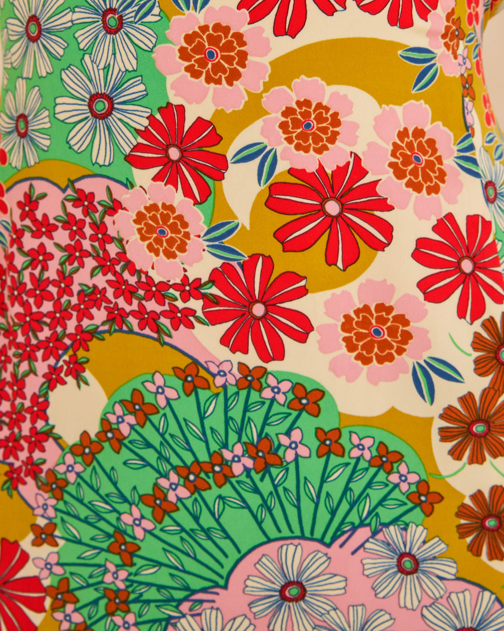 Kaori Çiçekli Slip Midi Elbise