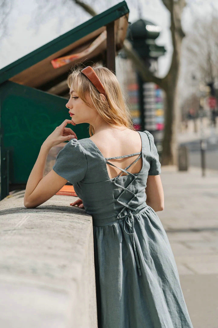 Estelle Keten Elbise