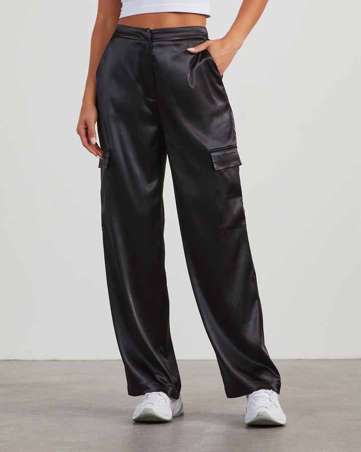 Adriano Satin Cargo Pants