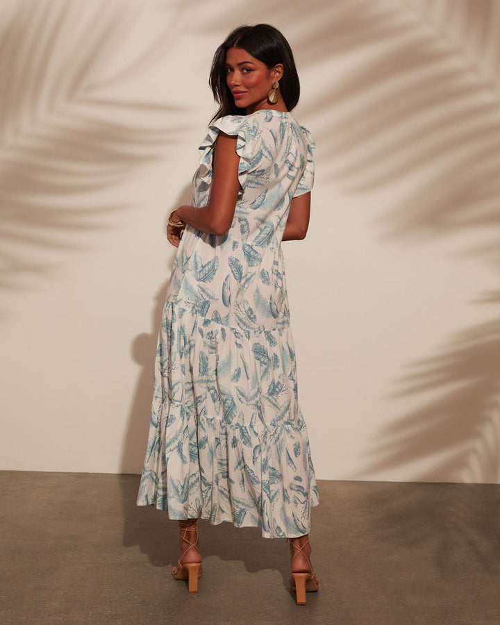 Sahil Mavisi A Kesim Midi Elbise