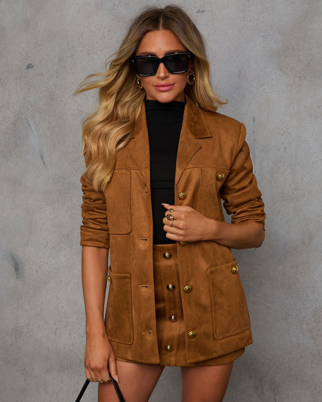 Fit Me In Oversized Faux Suede Jacket