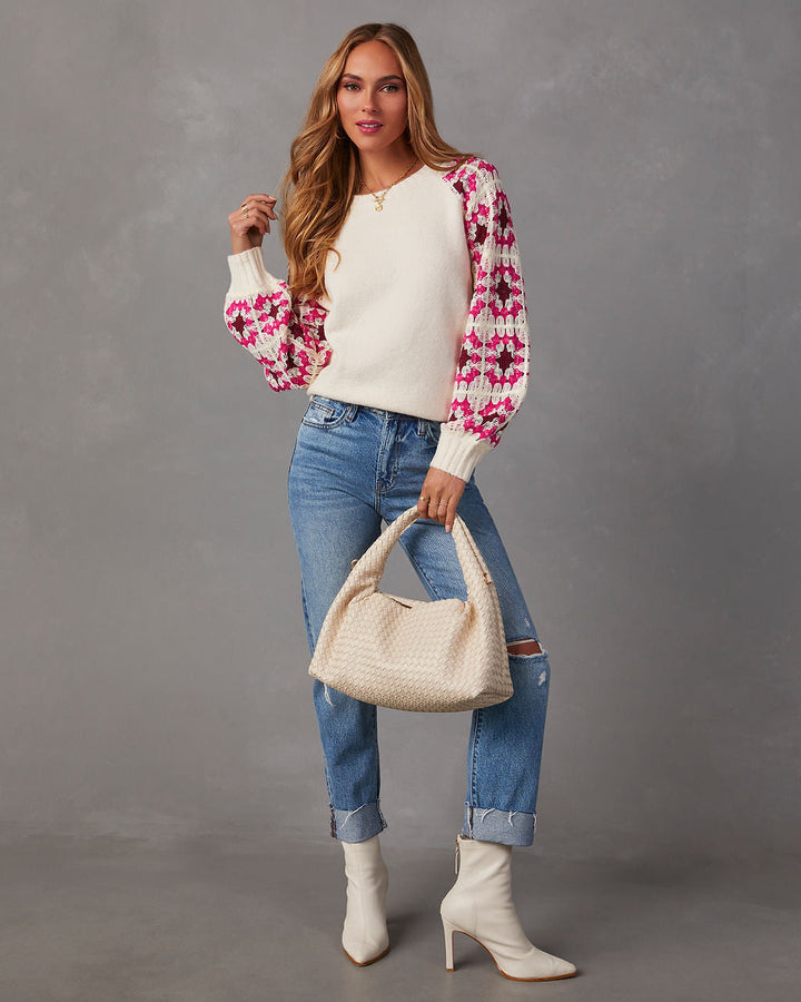 Gertrude Crochet Knit Sweater