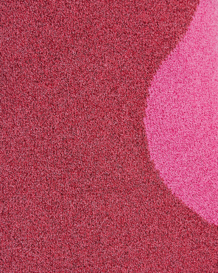 Walk That Walk Dokulu Örgü Blok Renkli Midi Elbise