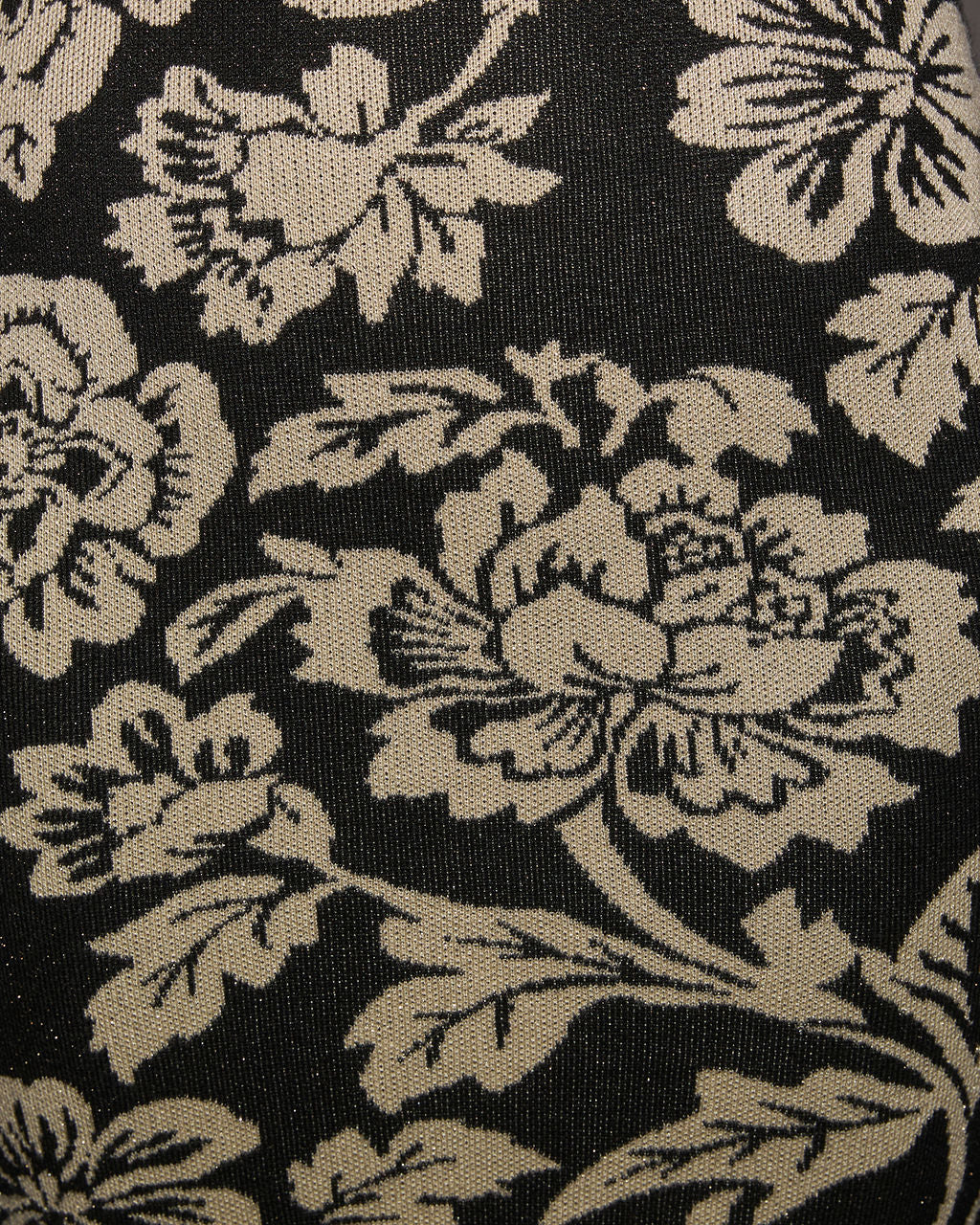 Sonbahar Tarlaları Çiçekli Örgü Elbise