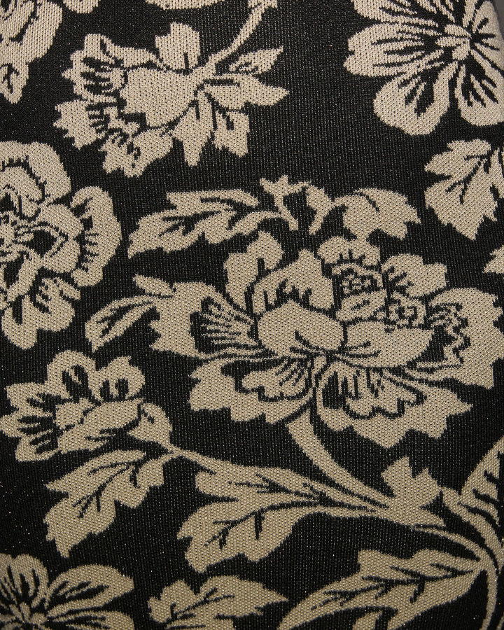 Sonbahar Tarlaları Çiçekli Örgü Elbise