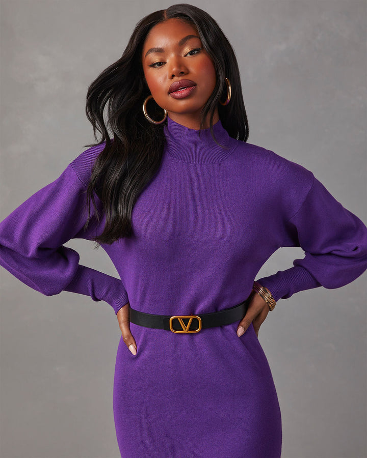 Barker Triko Midi Kazak Elbise