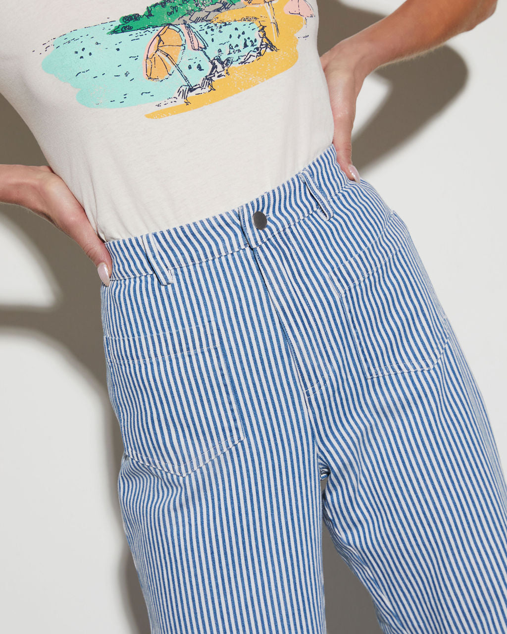 Gabriela Wide Leg Striped Pants