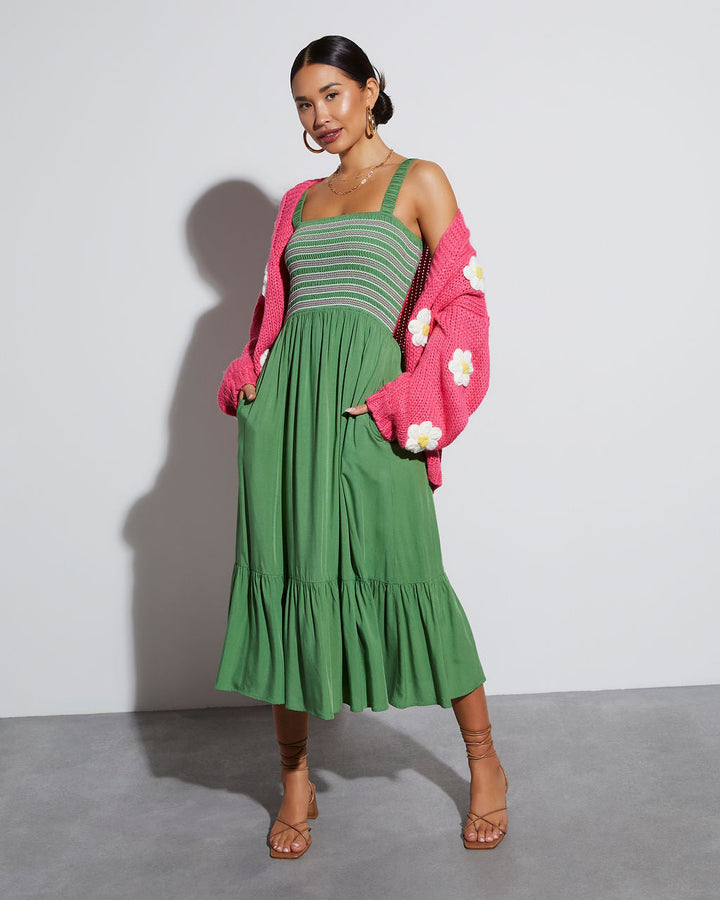 Simply Darling Kare Yaka Midi Elbise