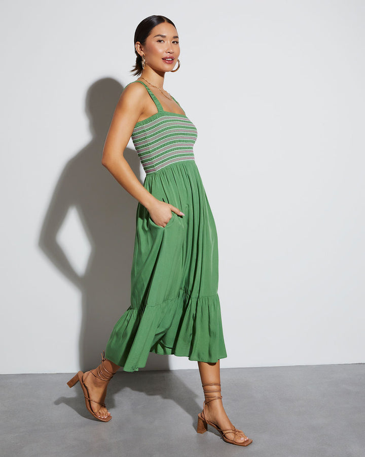 Simply Darling Kare Yaka Midi Elbise