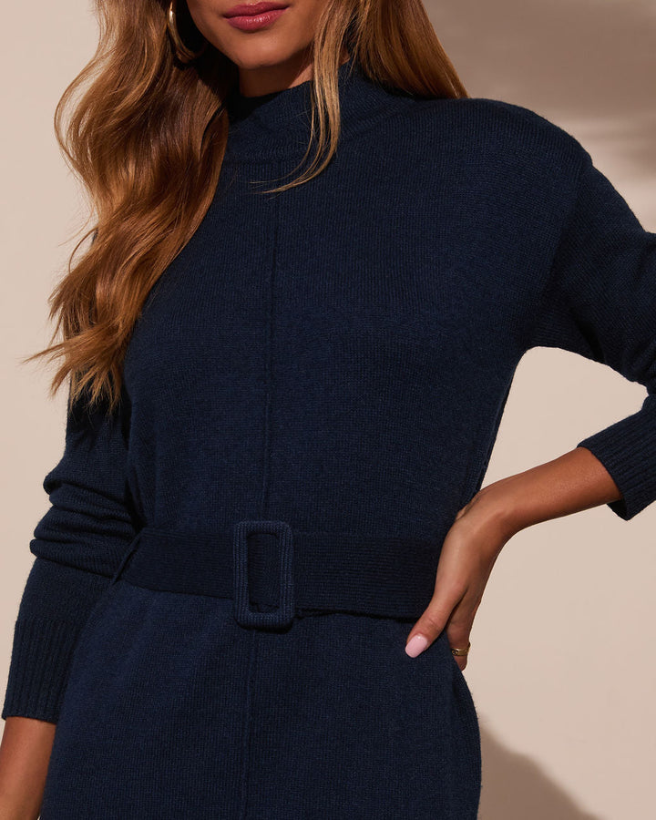 Huntley Mockneck Midi Kazak Elbise