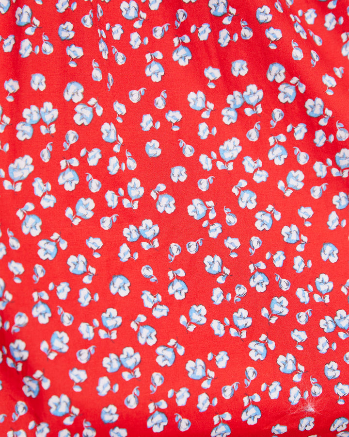 Betsey Büzgülü Çiçekli Midi Elbise