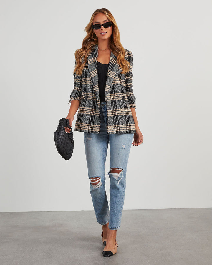 Dionne Plaid Blazer