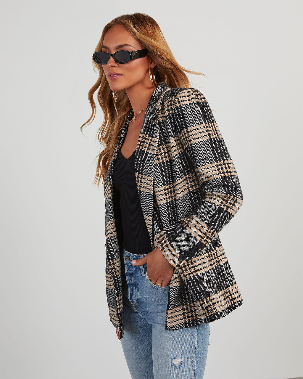 Dionne Plaid Blazer
