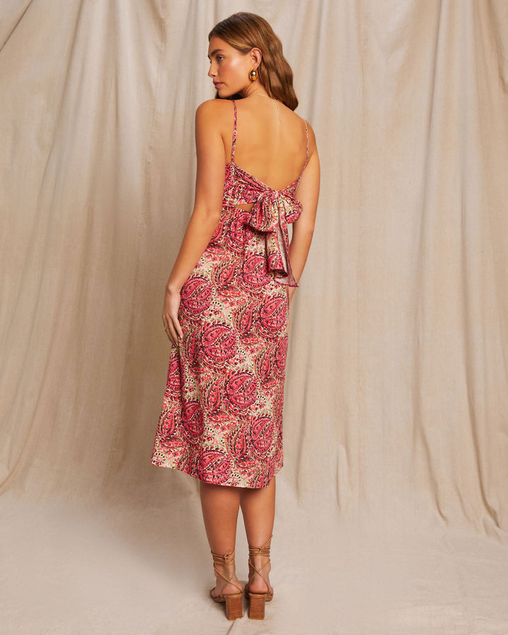 Christa Ayarlanabilir Arkadan Bağlamalı Midi Elbise