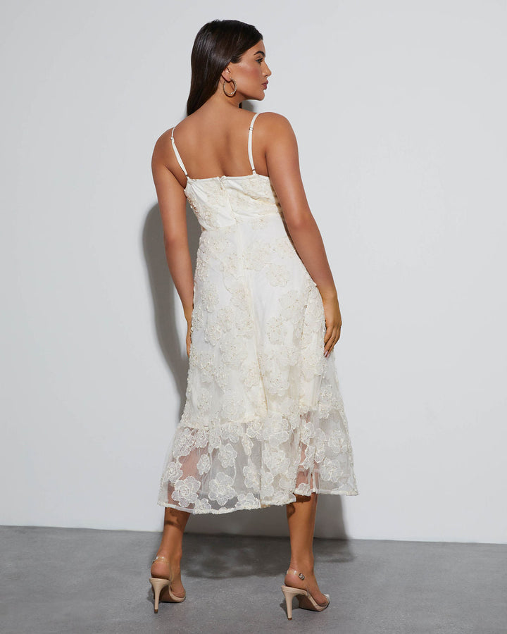 Somebody To Love Sweet Heart Dantelli Midi Elbise