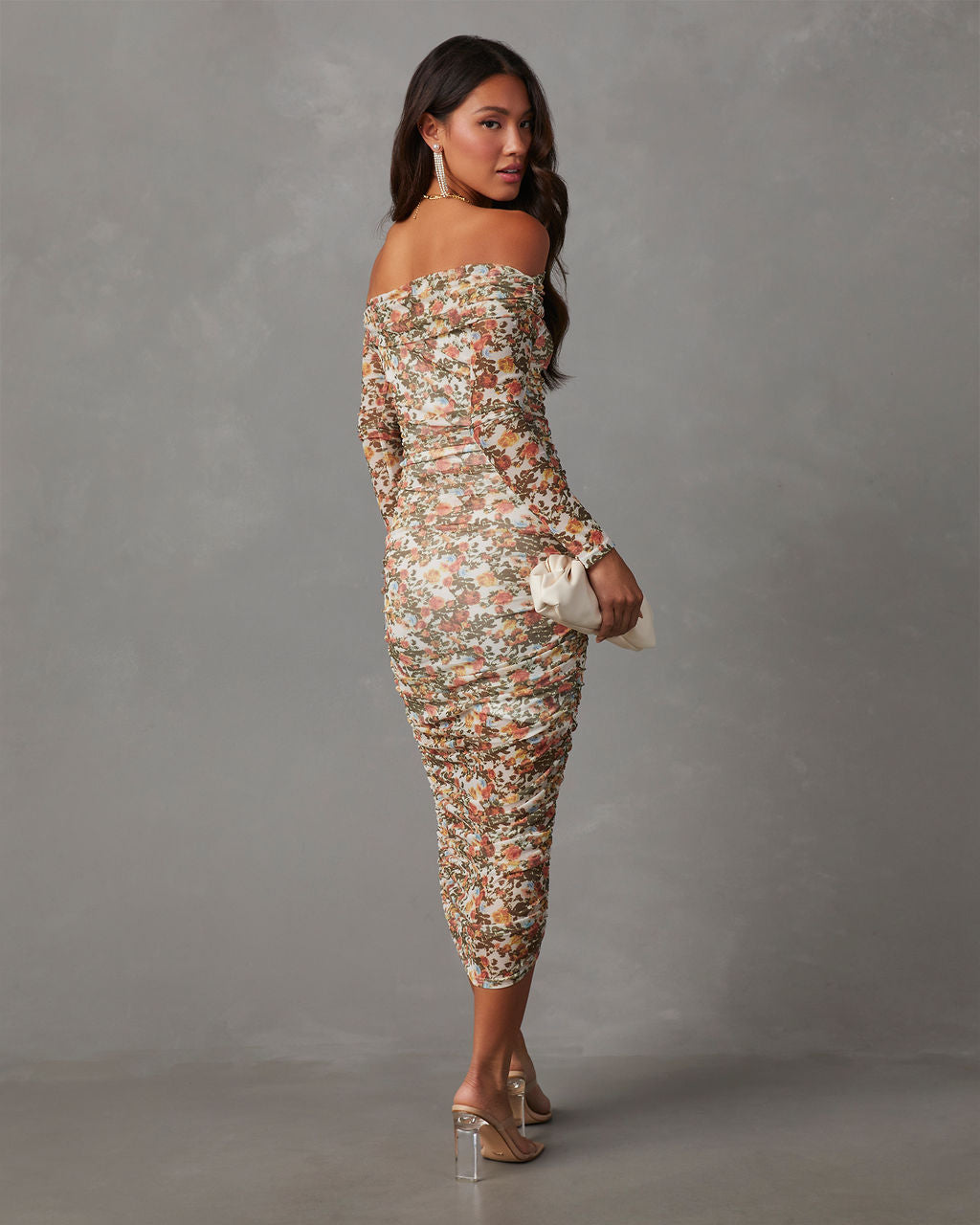 Desiato Çiçekli Midi Elbise