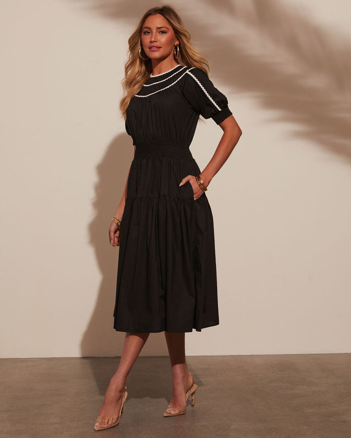 Mariposa Puf Kol Midi Elbise