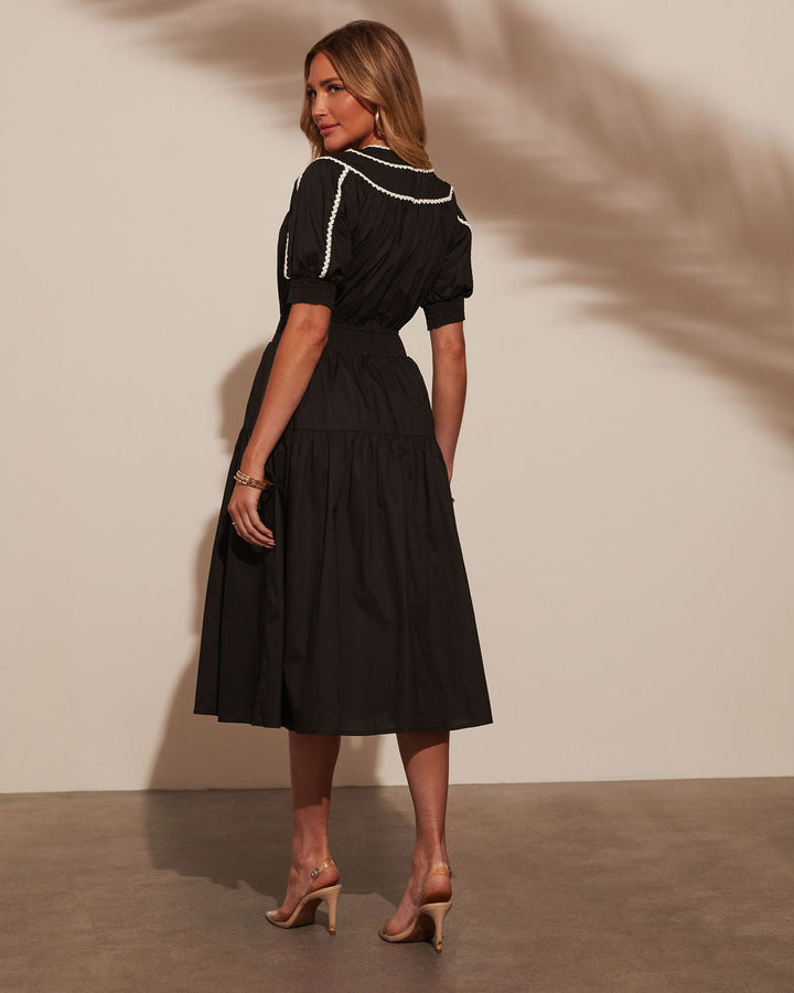 Mariposa Puf Kol Midi Elbise