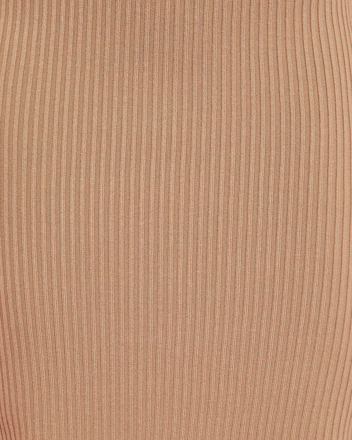 Marleigh Nervürlü Örgü Bodycon Midi Elbise