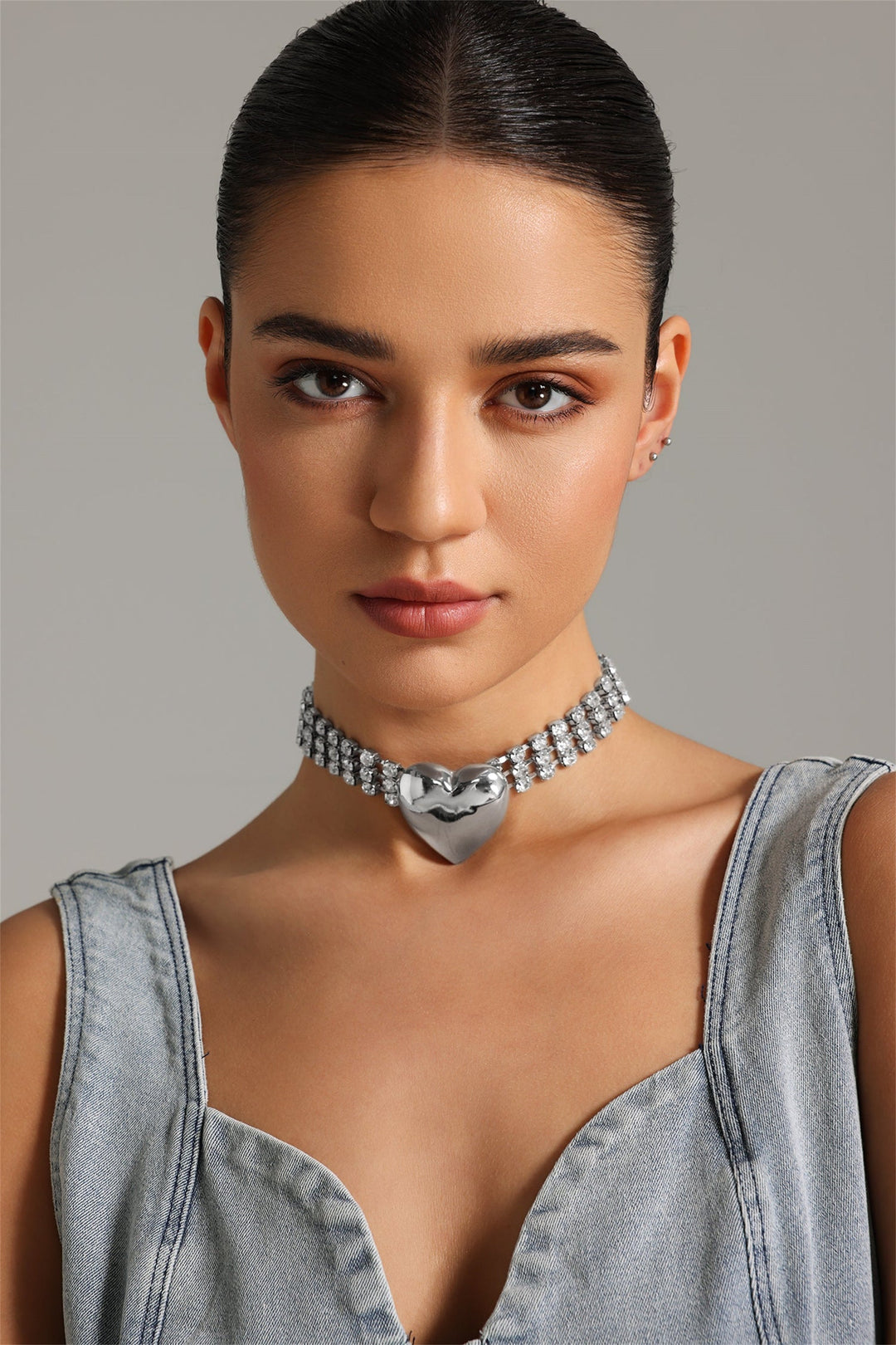 Metal Kalpli Taşlı Gerdanlık