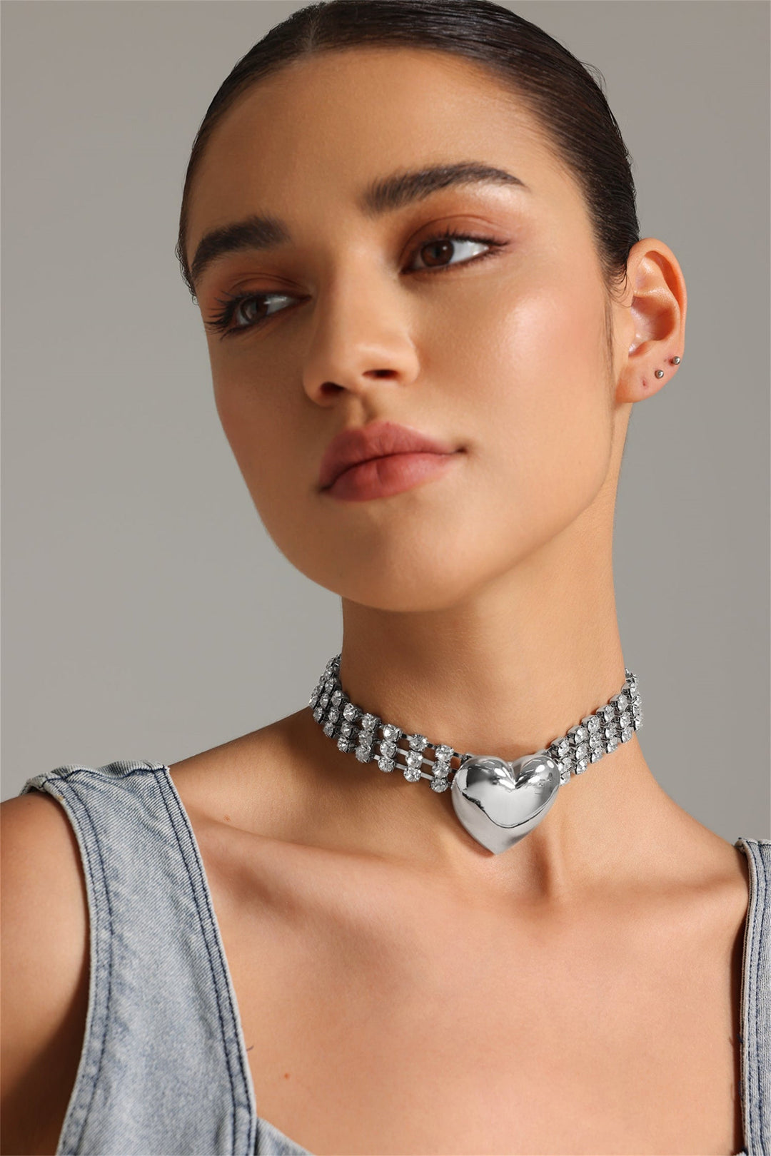 Metal Kalpli Taşlı Gerdanlık