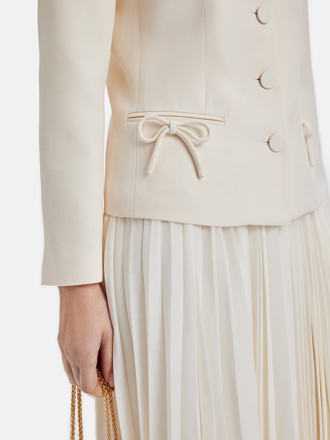 Fiyonklu Desenli Blazer