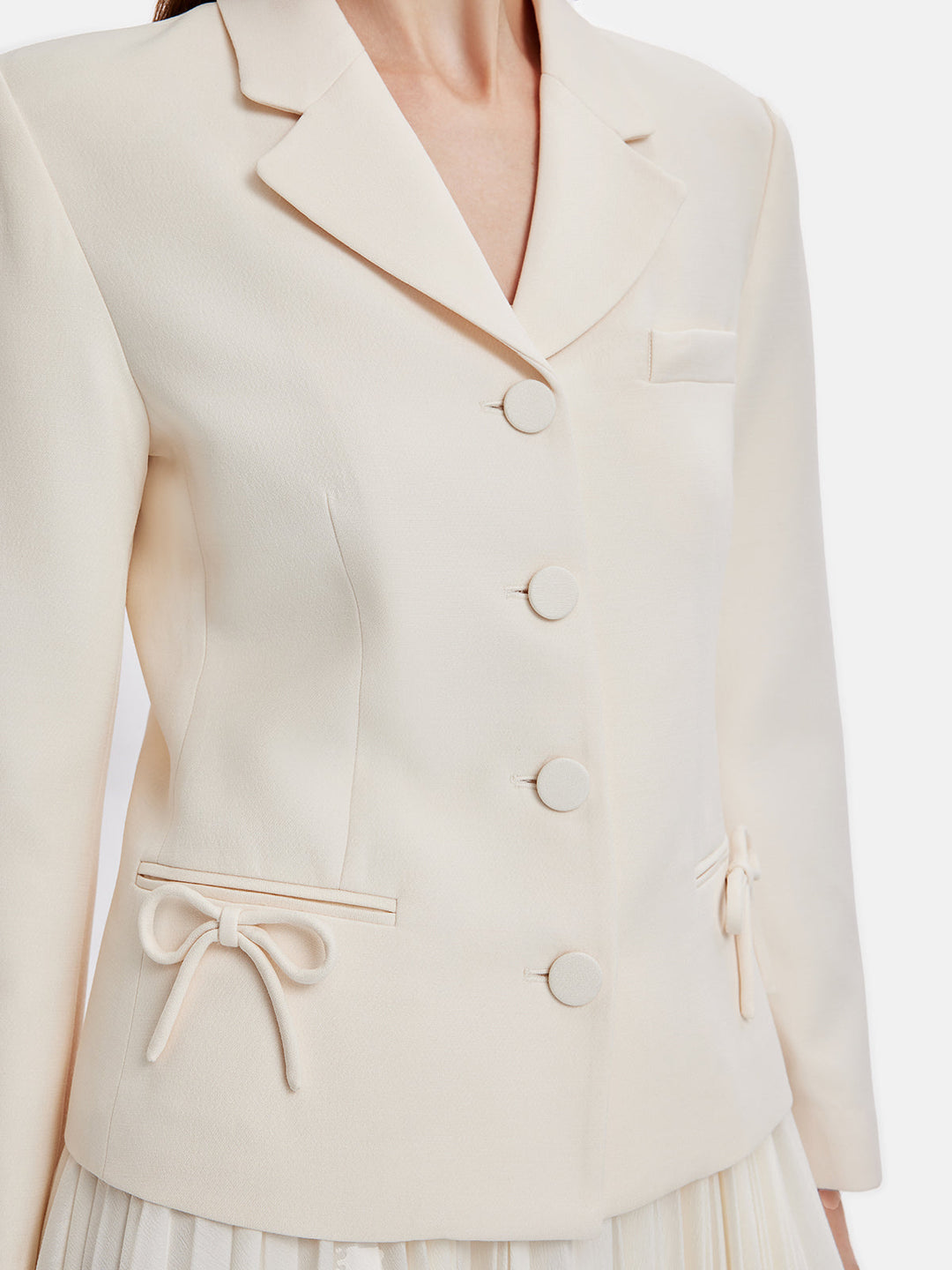 Fiyonklu Desenli Blazer