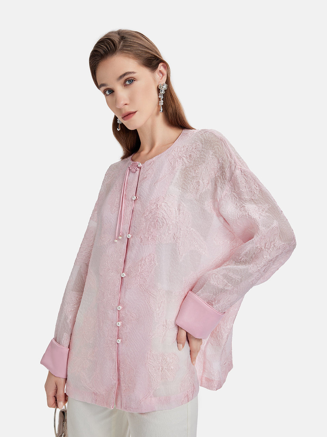 İpek Jakar İşlemeli Hırka