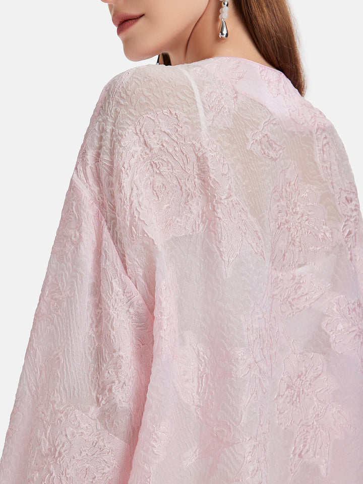 İpek Jakar İşlemeli Hırka