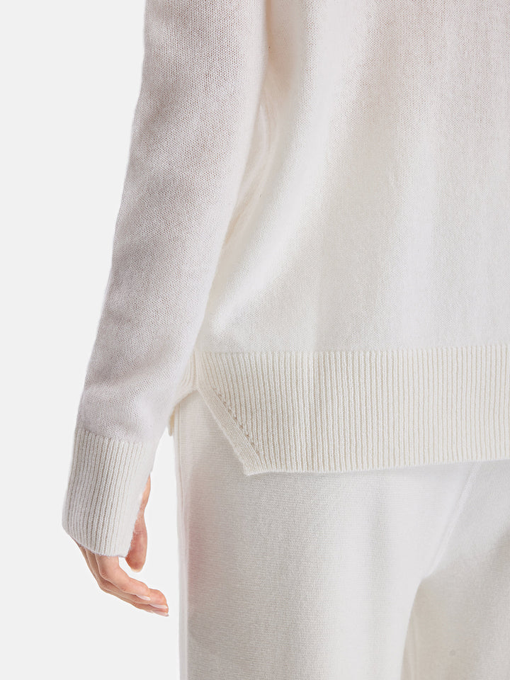 Merinos Yünü Dantelli Triko Üst