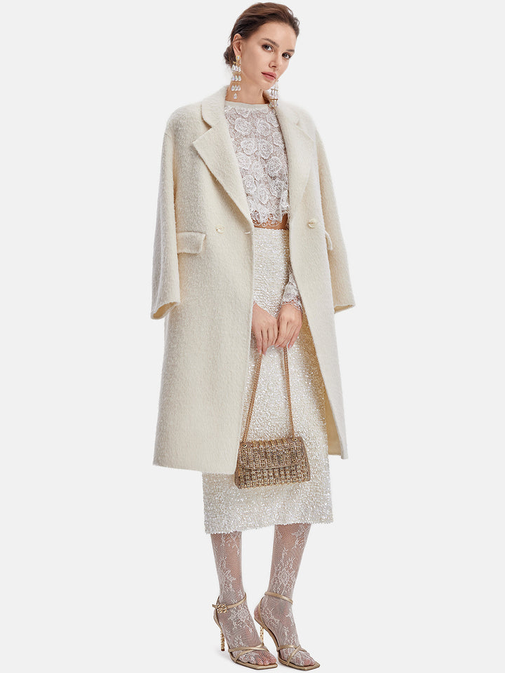 Avustralya Alpaka Yün Yaka Ceket