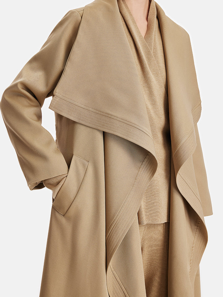 Büyük Beden Yaka Kapitone Trençkot