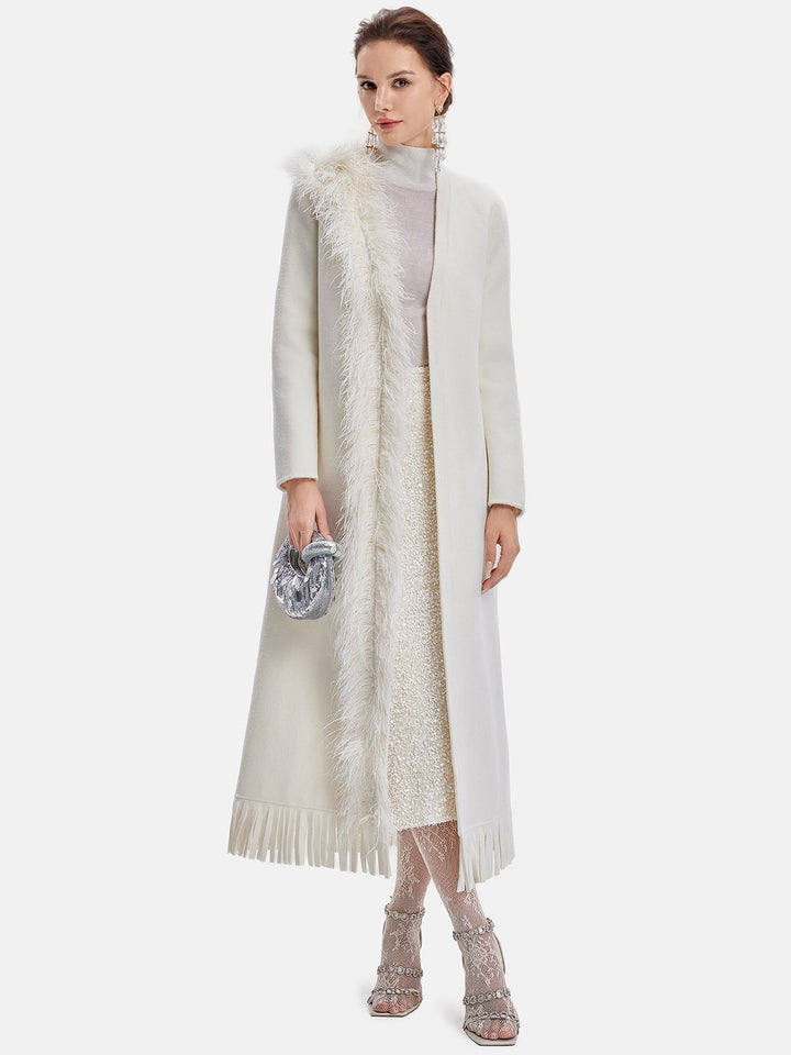 Tüylü Kenarlı Püsküllü Kaban