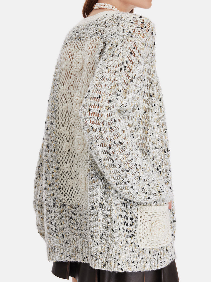 Avustralya Kaşmir Tığ Açık Hırka