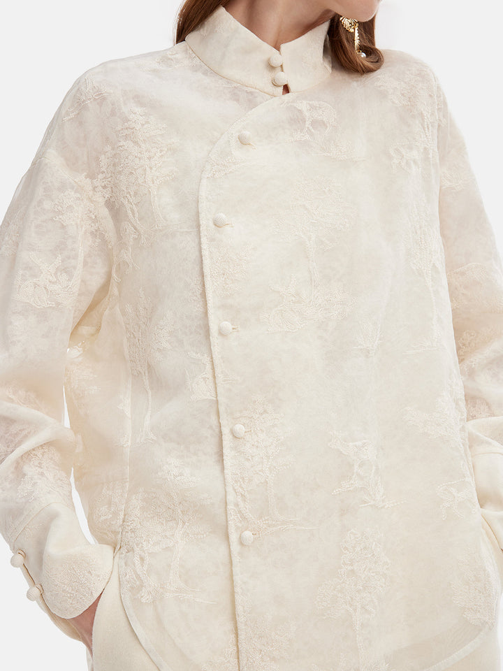 İpek İşlemeli Oryantal Esintili Üst