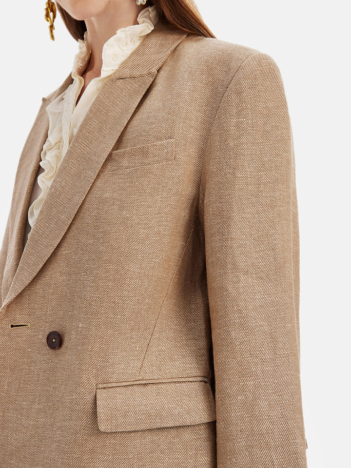 Fransız Keten Oversize Kaban