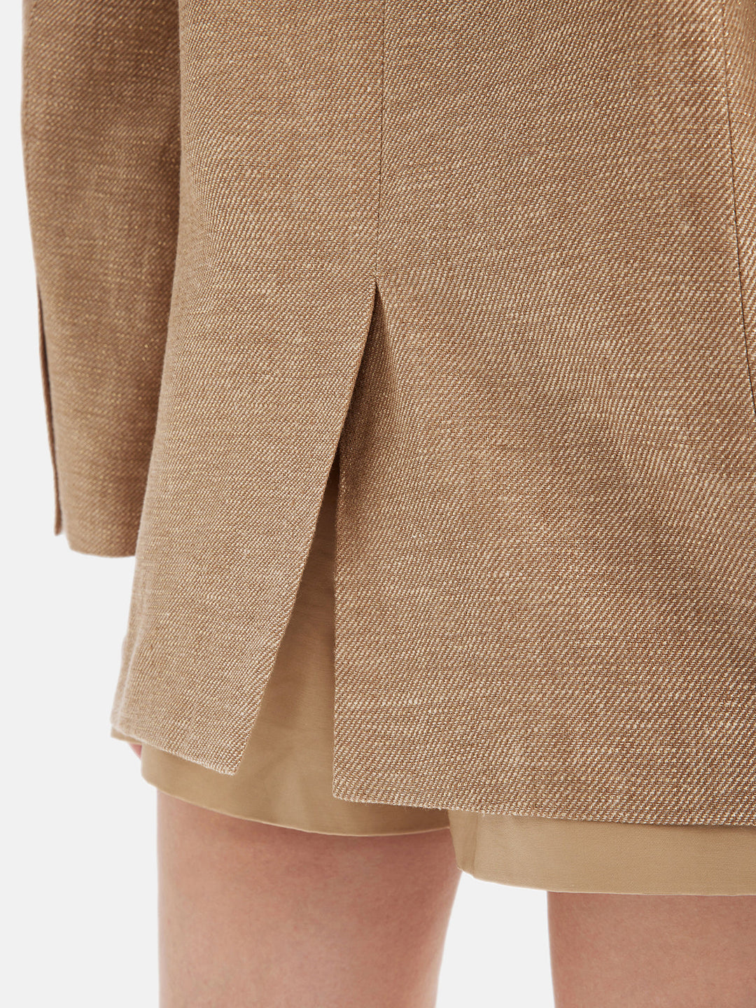 Fransız Keten Oversize Kaban