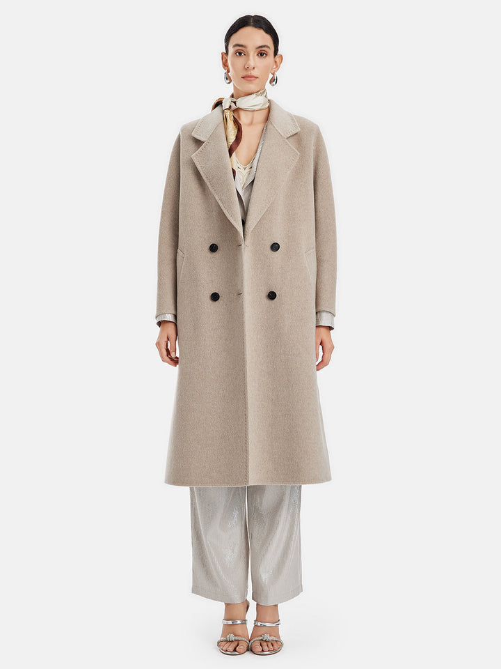 Vintage Şık Kaşmir Karışımlı Kaban