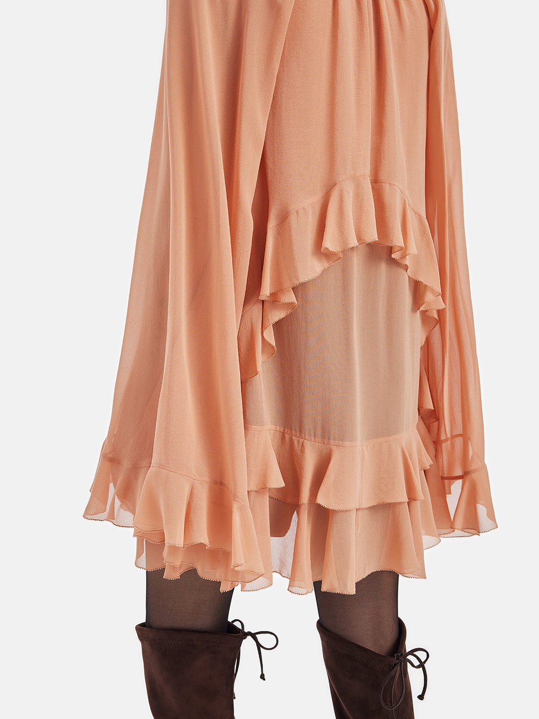 Fransız Fırfırlı Peplum Üst