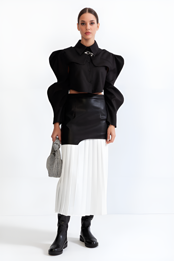 Sarina İki Parça Klips Detay Gömlek