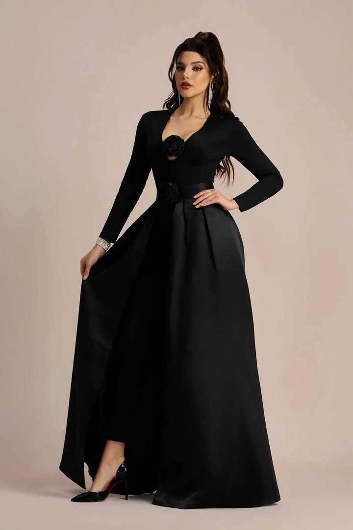 Edwina Çiçek Aplikeli Tulum Takımı