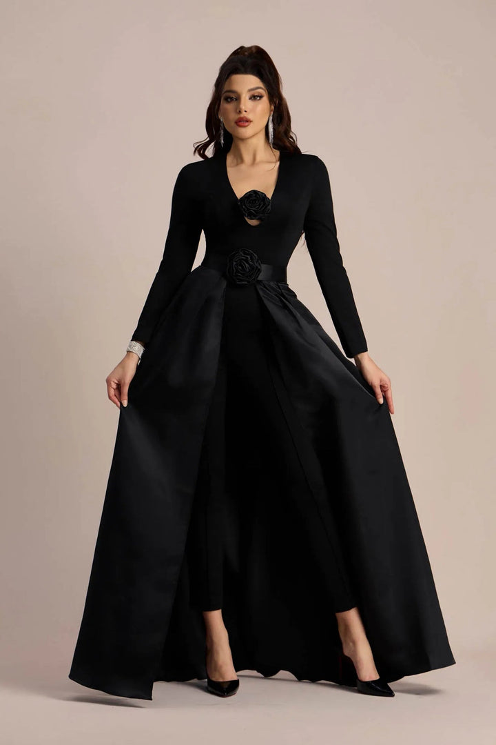 Edwina Çiçek Aplikeli Tulum Takımı