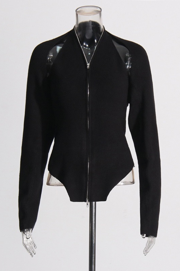 Lora Örme Halter Yaka Bluz & Hırka Takım