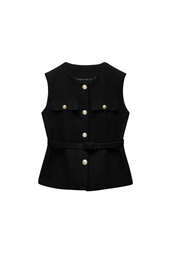 Carrie Tüvit Kemerli Yelek