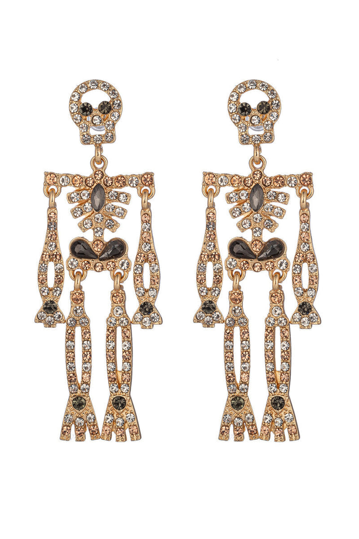 Yapay Elmas İskelet Sallantılı Küpe