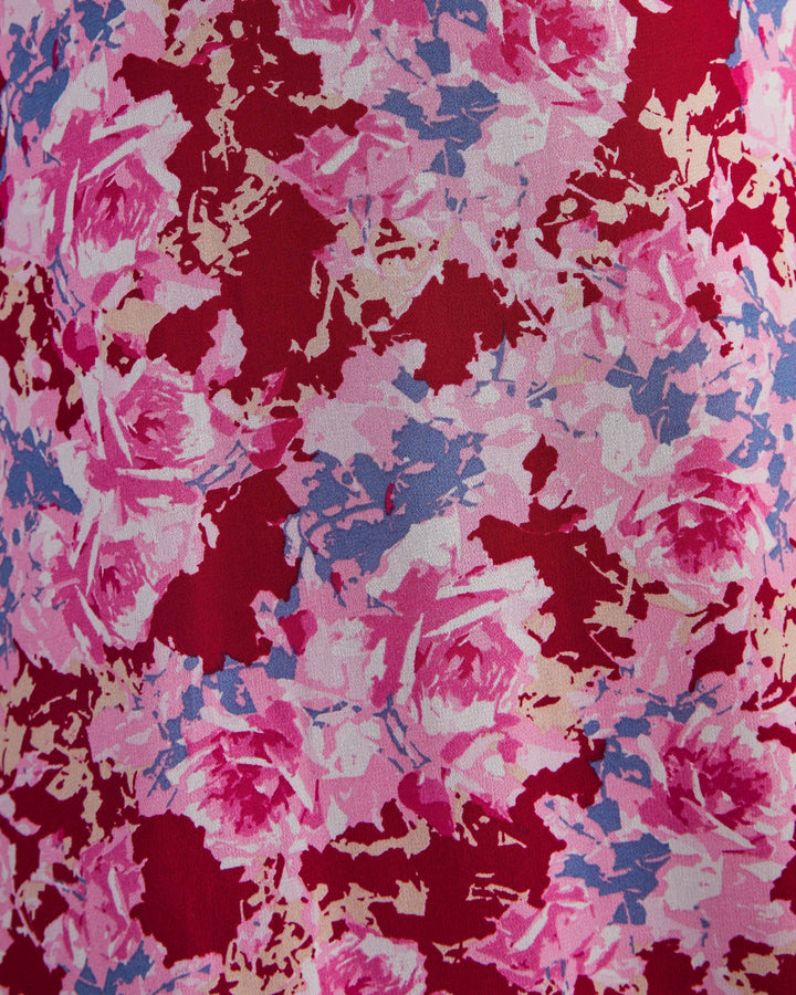 Galata Şifon Çiçekli Midi Elbise