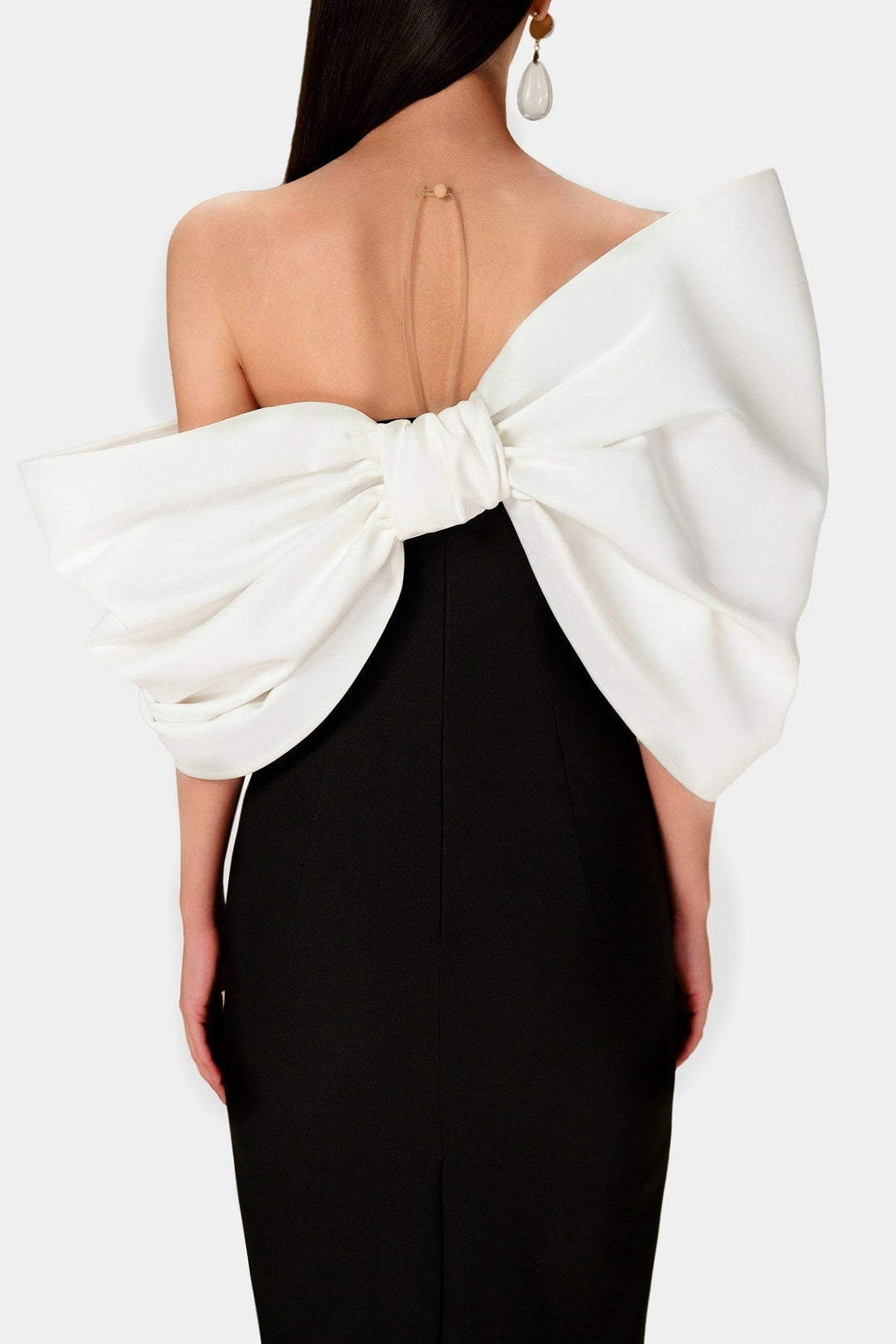 Delancy Fiyonklu Kontrast Midi Elbise