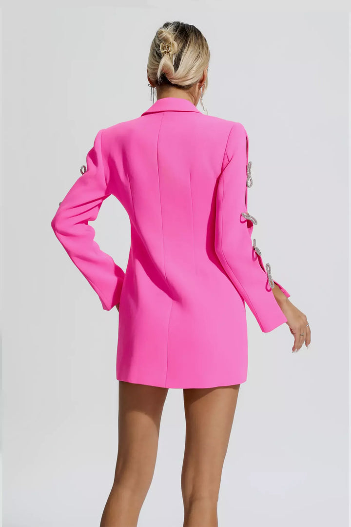 Macie Pembe İnci İşlemeli Blazer