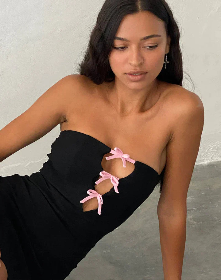 Kurdeleli Mini Elbise